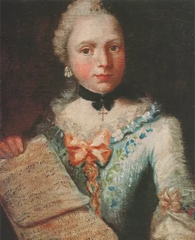 Self-portrait with a sheet of music