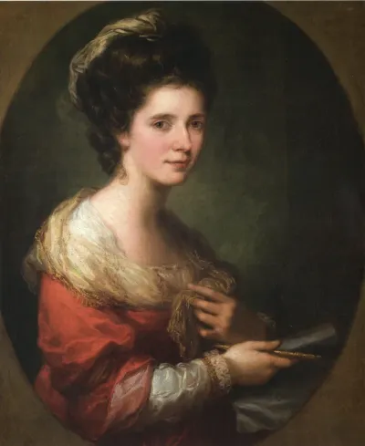 Self-Portrait with Charcoal Holder and Sharpener