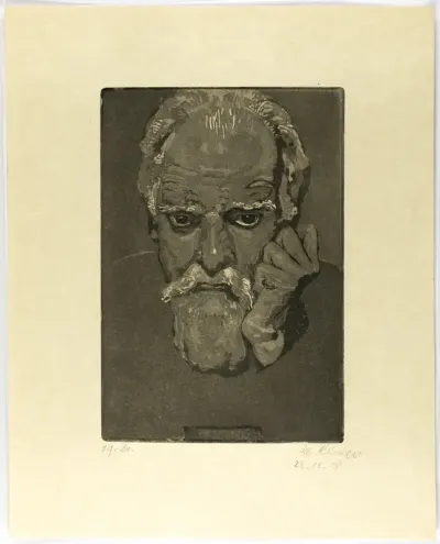 Self-Portrait with Fist to Face