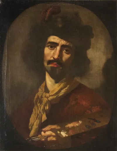 Self-portrait with palette