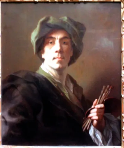 Self-portrait with palette