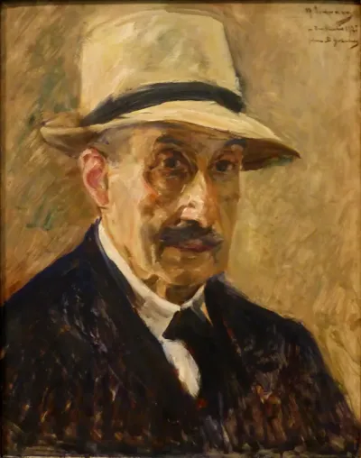 Self Portrait with Straw Hat