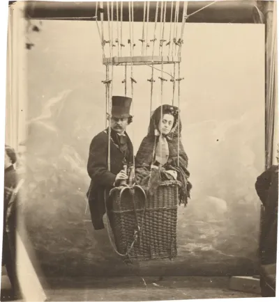 Self-Portrait with Wife Ernestine in a Balloon Gondola