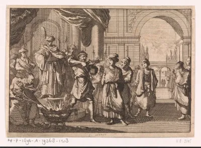 Selim IV, shah van Perzië, laat zijn broer blind maken door een gloeiend ijzer, 1694
