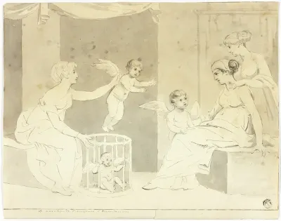 Seller of Loves (after Herculancum frieze)