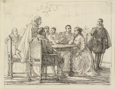 Selskabsscene, Chr. IV's tid