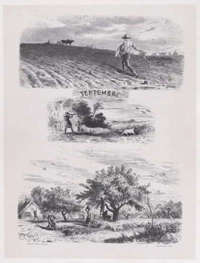 September, from "Album of Rustic Subjects"