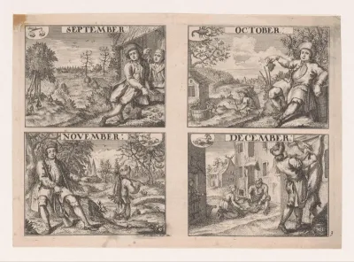 September, oktober, november en december