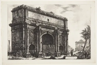 Septimus Severus' triumfbue; Saturn-templet i det fjerne