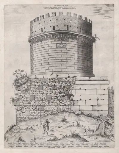 Sepulchre of Metella, from "Speculum Romanae Magnificentiae"
