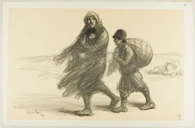 Serbian Exodus, plate twenty-one from Actualités