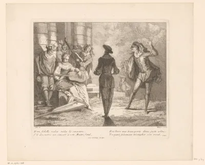 Serenade aan Isabella door Pierrot en Scaramouche