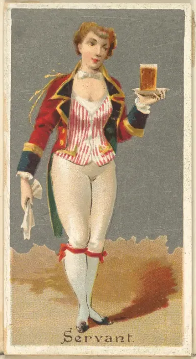 Servant, from the Occupations for Women series (N166) for Old Judge and Dogs Head Cigarettes