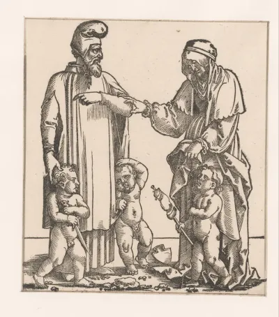 Seth met zijn vrouw en kinderen