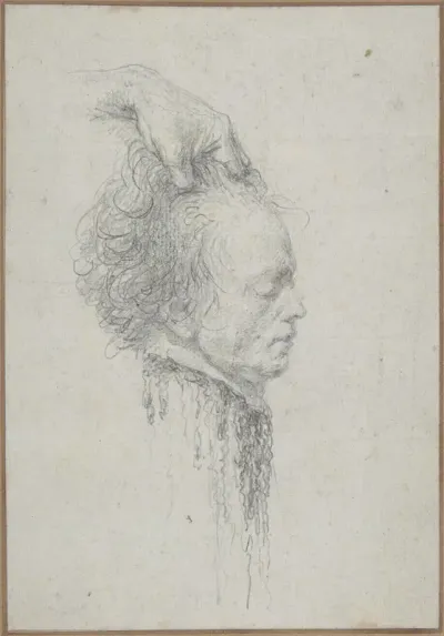 Severed head, said to be that of Maximilien-François-Marie-Isidore de Robespierre (1758-1794), guillotined July 28, 1794 (10 Thermidor, An II)
