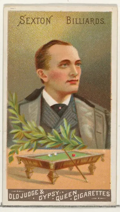 Sexton, Billiards, from the Goodwin Champion series for Old Judge and Gypsy Queen Cigarettes