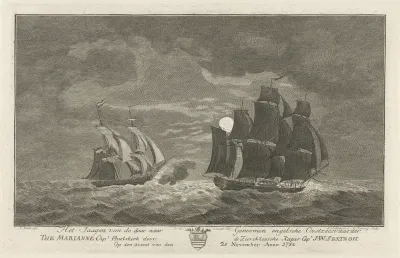 Sextroh jaagt op de Marianne, 1782