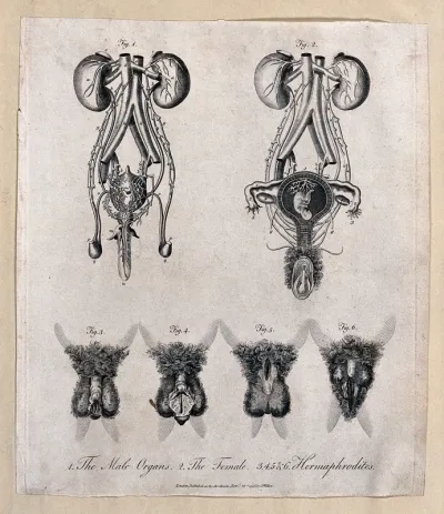 Sexual organs of male, female and intersex humans