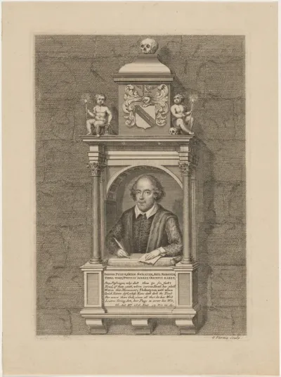 Shakespeare Monument in Church at Stratford-on-Avon
