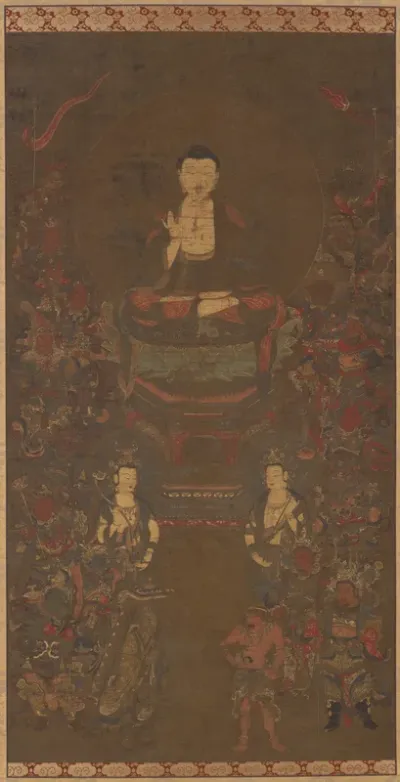 Shakyamuni with the Sixteen Benevolent Deities