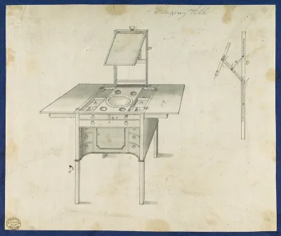 Shaving Table, from Chippendale Drawings, Vol. II