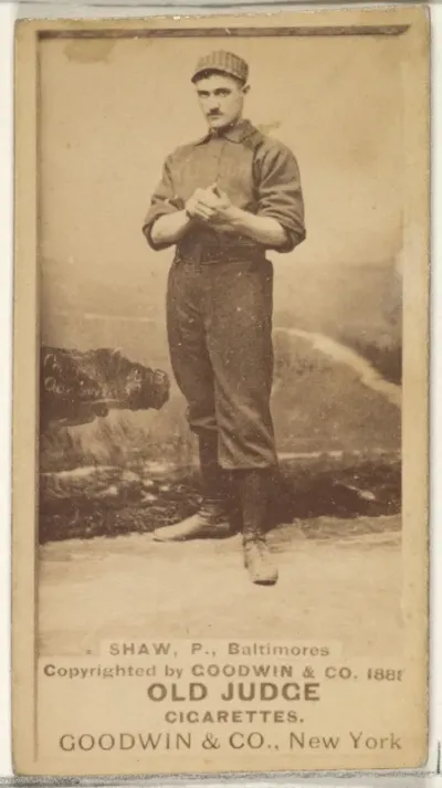 Shaw, Pitcher, Baltimore Orioles, from the Old Judge series (N172) for Old Judge Cigarettes