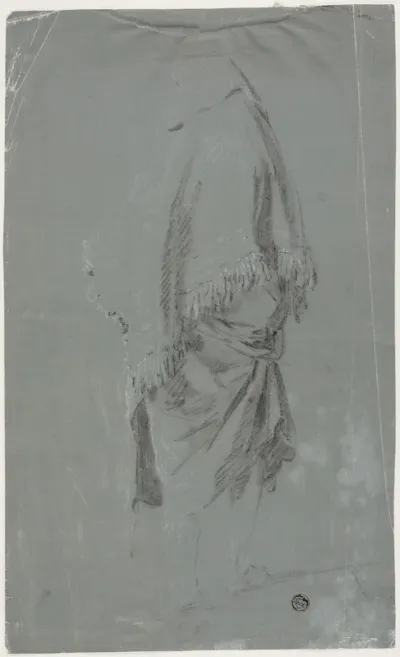 Shawled Woman Seen from the Back