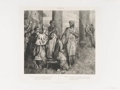 "She lov'd me for the dangers I had pass'd": plate 3 from Othello (Act 1, Scene 3)