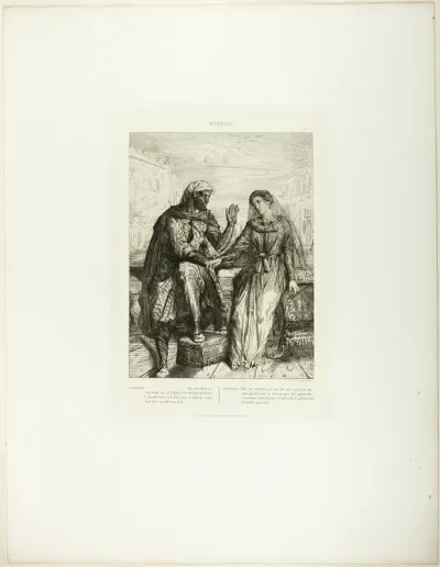 She Thank’d Me, plate 2 (act 1, scene 3), from Othello