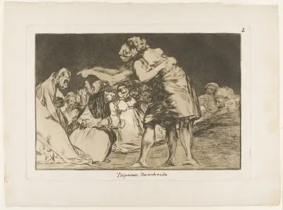 She Who is Ill Wed Never Misses a Chance to Say So, plate seven from Los Proverbios