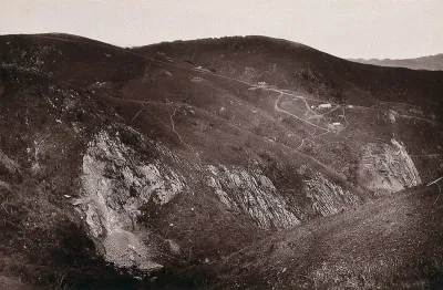 Sheba Hill, South Africa: a view of Oriental Company, Bray's Golden Quarry and Eureka City in the distance