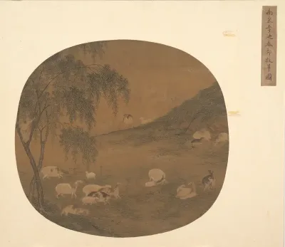 Sheep and herd boy
