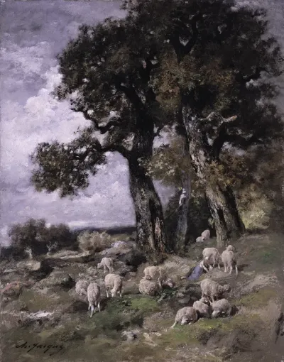 Sheep in the Shelter of the Oaks