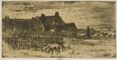 Sheepfold at Sunset