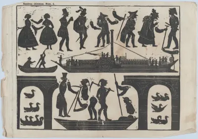 Sheet 4 of figures for Chinese shadow puppets