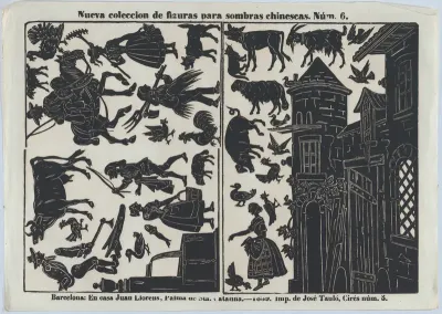 Sheet 6 of figures for Chinese shadow puppets