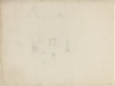 Sheet of Architectural and Figure Studies