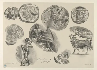 Sheet of Nine Antique Coins