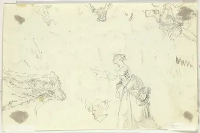 Sheet of Sketches: Men and Women