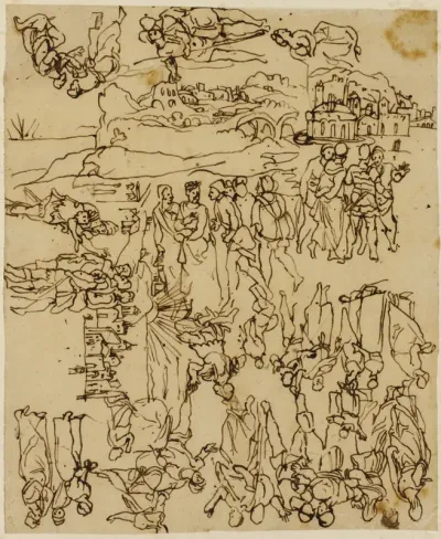 Sheet of Sketches: The Life of Christ