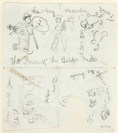 Sheet of Sketches: The Power of the Catholic Priests (recto); Sheet of Sketches (verso)