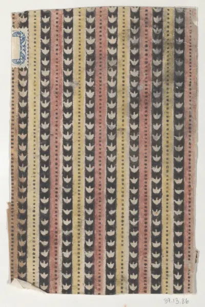Sheet with a striped and dot pattern