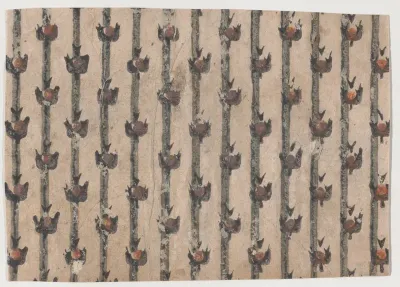 Sheet with abstract and stripe pattern