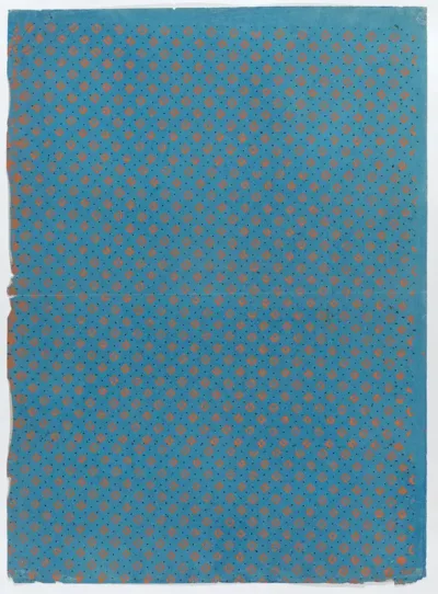 Sheet with an overall dot and floral pattern