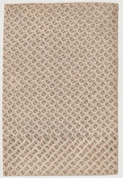 Sheet with an overall pattern of semicircles