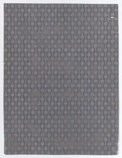 Sheet with an overall silver floral pattern