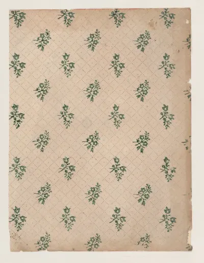 Sheet with dot grid pattern with bouquets