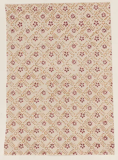 Sheet with dot grid pattern with flowers
