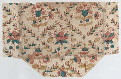 Sheet with floral and leaf pattern