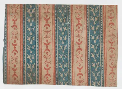 Sheet with four borders with abstract designs